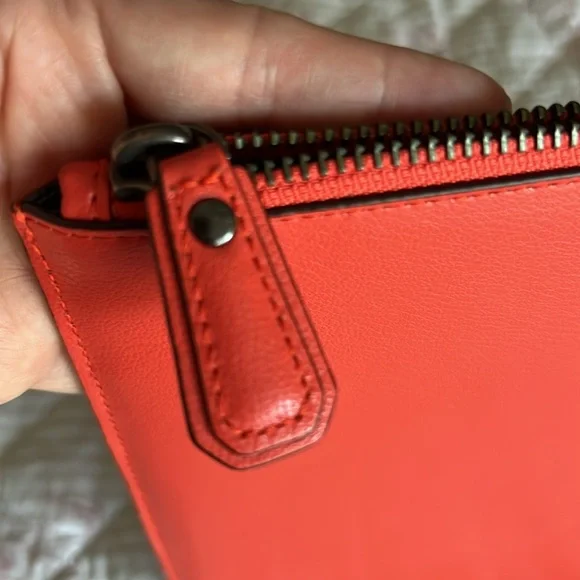 NWOT Diane Von Furstenberg Coral Studded Clutch - Picture 3 of 7